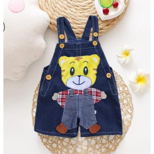 IENENS Kids Baby Jumper Boys Girls Clothes Pants Denim Shorts Jeans Overalls Toddler Infant Jumpsuits Clothing Trousers