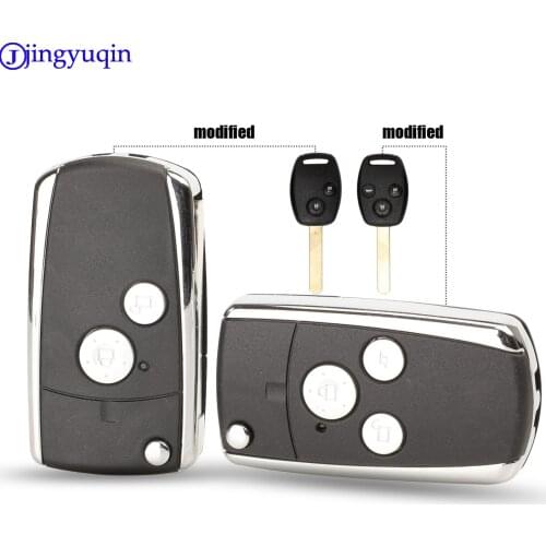 Jingyuqin 2/3 Buttons New style Flip Folding Key Shell Case Keyless Fob Cover For HONDA ACCORD CRV CIVIC ODYSSEY Pilot