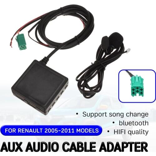 Bluetooth Aux Receiver Cable for Renault Clio,Kangoo,Megane 2005-2011 with USB,microphone Hands-free Aux Adapter