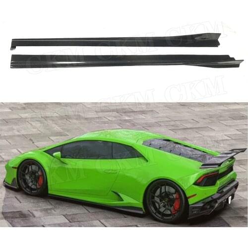 Dry Carbon Fiber Side Skirts Body Kits Case Auto Car Accessorise for Lamborghini LP580 LP610 Bumper Guard S Styls Decorations