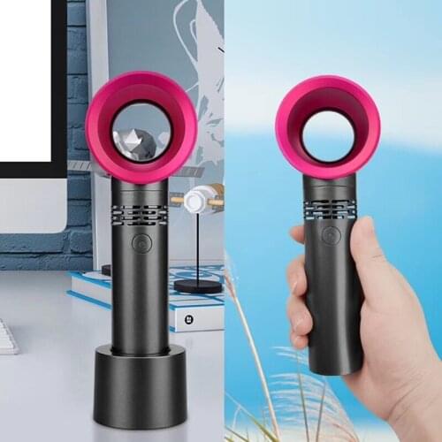 Xiaomi Leafless Fan Rechargeable Handheld Mini Fan Convenient USB Fan Portable Sleeveless Mini Bladeless Cooler Handy Fan
