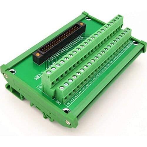 DIN Rail Mount FCN40P PLC Interface Module Male Header Breakout Board, Terminal Block, Connector FCN-364P040-AU