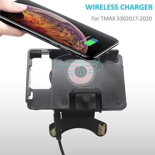 Motorcycle Windshield Wireless Charging Navigation Bracket USB Charger Mobile Phone Mount For Yamaha TMAX530 T-MAX 530 2017-2021