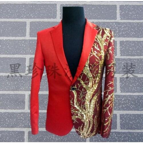 Three-dimensional embroider men suits designs masculino homme stage costumes for singers men sequin blazer dance clothes jacket