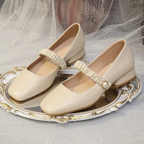 2021 New Autumn Mules Shoes For Women White Cute Round Toes Loafers Women Fashion Slip-On Flats Elegant Outdoor Heels Slippers