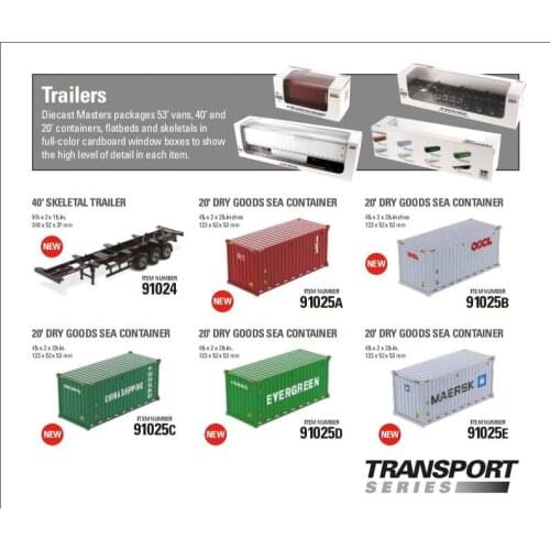 NEW Diecast Masters DM 1/50 Scale 20' Dry Goods Shipping Container Plastic for collection