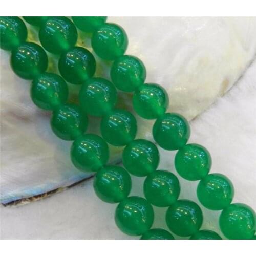 Charming hot sale Fashion jewelry Beautiful 8mm Green Round Loose Beads 15" Strand Wholesale and retail