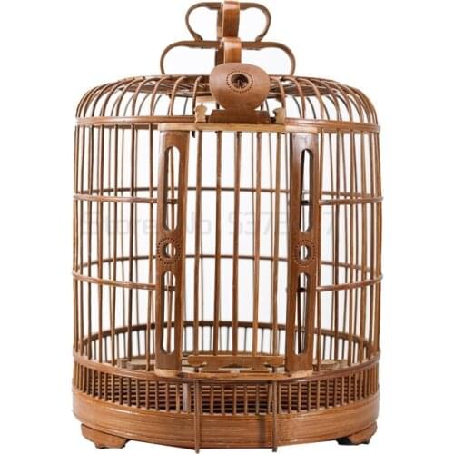Thrush Bird Cage Bamboo Full Set of Accessories Boutique Handmade Bird Cage Octopus Bird Cage Bamboo Large Bird Cage bird house
