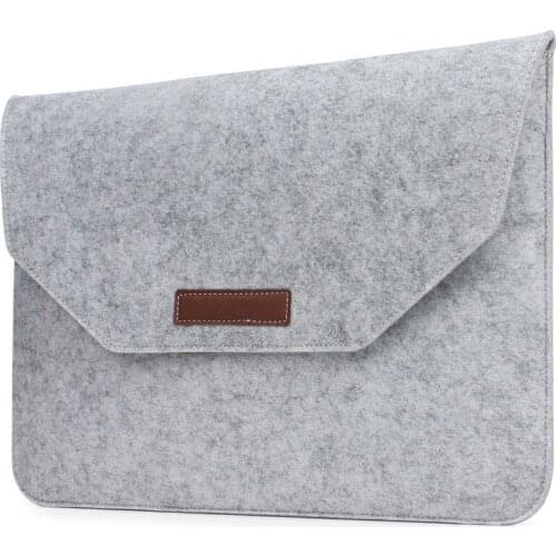 Laptop Sleeve Pouch Bag For Apple Macbook (10pcs) Luxury Retro Gray Wool Felt Air 11 13 Pro 13 15 Inch Retina for Mac book