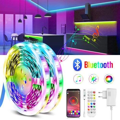 Bluetooth LED Strip RGB LED light Neon lamp SMD 5050 DC12V LED Lights 5m 10m 15m 20m Tape TV Backlight with Bluetooth Controller
