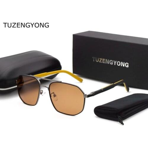 TUZENGYONG Brand Polarized Sunglasses Women Brand Design Hexagon Alloy Frame+ Rubber Temples Men Glasses UV400 Gafas De Sol