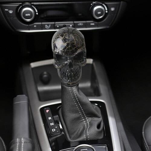 Universal Manual Gear Shift Knob Shifter Lever Knob Alien Skull Head Gear Knob Car Accessories