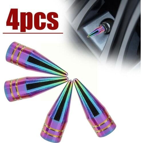 32mm Universal Car Neo Chrome Spikes Bike Moto Tire Wheel Cap Cover Valve Styling Car L1F7