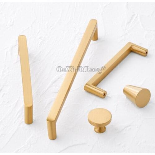 Top Quality 10PCS European Solid Brass Cabinet Door Handles Cupboard Wardrobe Drawer Kitchen Wine Cabinet Pulls Handles & Knobs