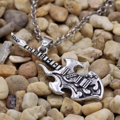 Youe shone Guitar Necklace Musician Pendant Music Teacher Rocker Rockstar Band Jewelry Unisex Teen Jewelry Rock With You