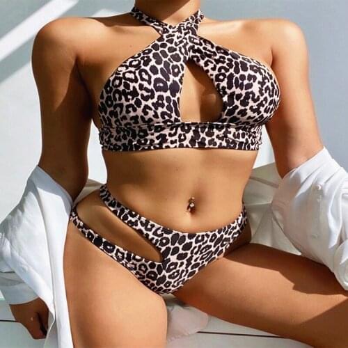Women Sexy Bikini Set Swimsuit Women Swimwear Bandage Swimsuit Thong