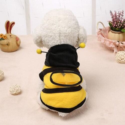 Winter Pet Dog Clothes Dog Costume Pet Dog Cute Bee Cosplay Transformed Lovely Wings Dog Cat Pet Clothes