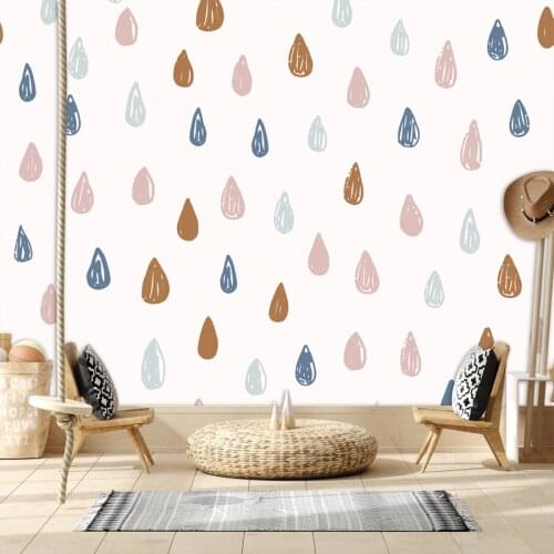 3d Custom Cartoon Simple Home Decor Wallpapers for Bedroom TV Embossed Textured Walls Paper Removable In Rolls Water Drop Mural