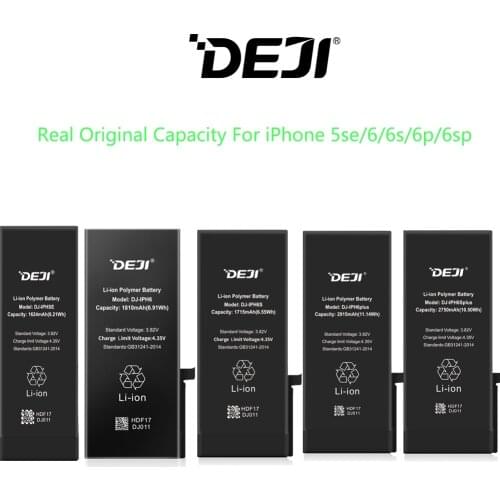 DEJI Original Battery For iPhone 5se/6/6s/6p/6sp With Free Tools Kit Real Capacity Mix 5PCS One set of Batteries Replacement