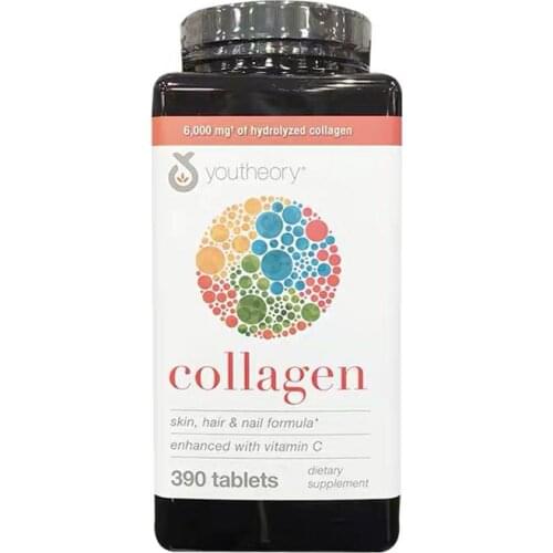 American original authentic Youtheory Collagen Collagen tablets contain 18 amino acids 1 bottle = 390 pcs Anti wrinkle