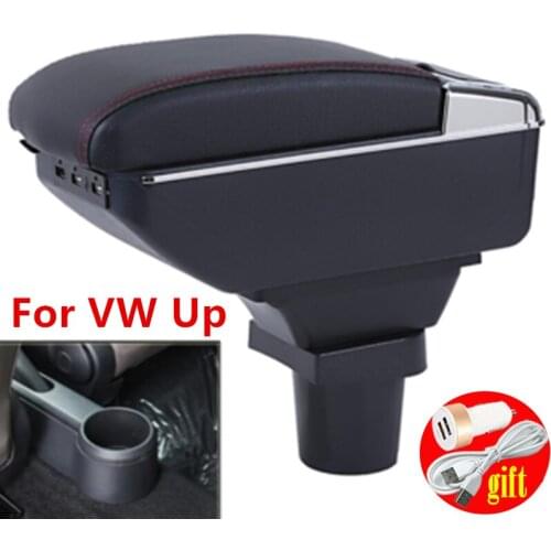 Car Armrest For VW Up 2009 - 2020 Arm Rest 2010 2011 2012 2013 2014 2015 2016 Center Console Storage Box