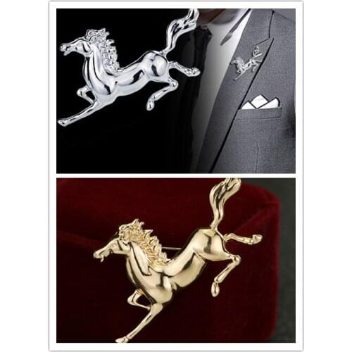 British style retro zodiac horse brooch brooch pin fashion Korean version of men and women horse badge West accessories