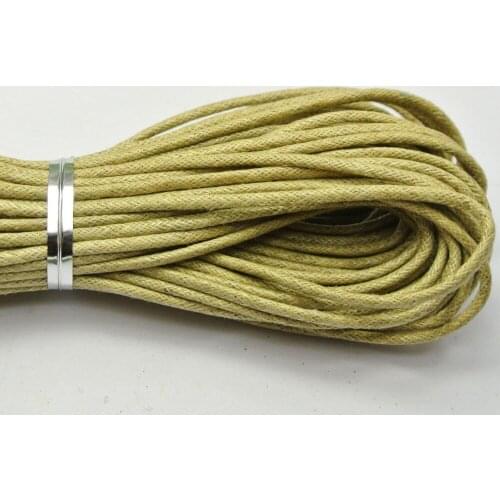 30 Meters Beige Waxed Cotton Beading Cord Thread Line 2mm Jewelry String