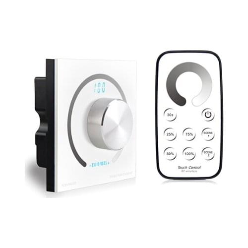 K1+T1 Digital Display PWM Led Strip Dimmer Switch Push Button Led Lights Controller Touch Rf remote Dimmer