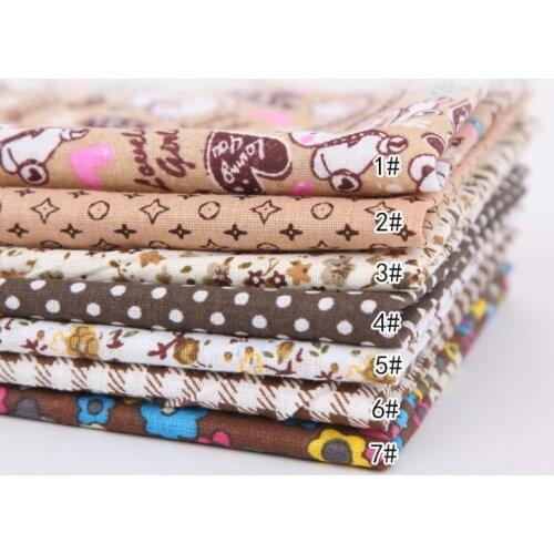 7pcs 25*25cm 50*50cm Cotton Fabric DIY Patchwork Sewing Quilting Fabrics Needlework Handmade dolls cloth bags crafting Material