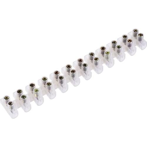 Uxcell Terminal Block 12 Position Dual Row 380 volts 30 amps Type U Wire Connector Screw Terminal Barrier Strip 8 Pcs