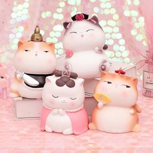 Royal court Cat Piggy Bank Cute Gift Home Decor Cash Coin Saving Box Creative Children Resin Save Money Box Case Ornament Crafts