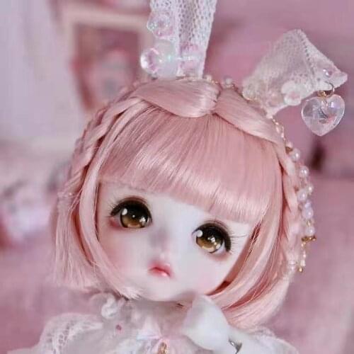 Doll Wig Hair High Temperature Silk Mixed Color Hair DIY Lovely Princess Doll Toy Long Fake Wig Toy Gift 1/6 1/8 BJD Doll