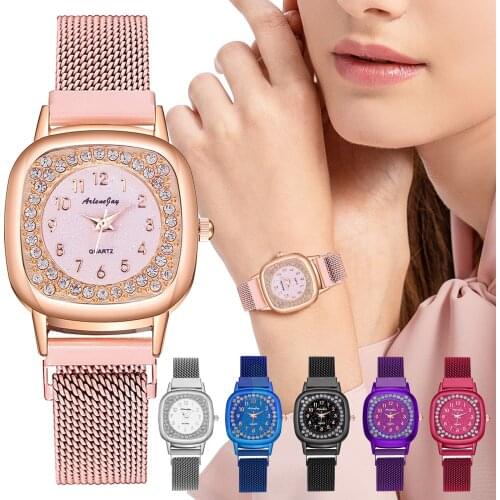 Quartz watch VANSVAR Ladies Casual Quartz Stainless Steel Strap Watch Analog Watch Luxury goods womens watch wristwatch