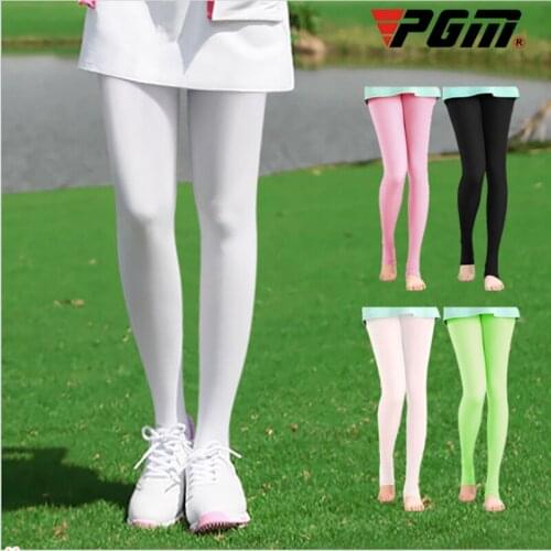 Summer New Ladies Sports Breathable Sunscreen Ice Silk Foot Socks Comfortable Golf Leggings