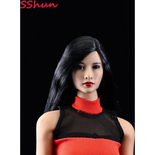 1/6 Scale Female Soldier Asian beauty head sculpture looks like a star Liu Yan head sculpture model For 12'' Action Figure DIY