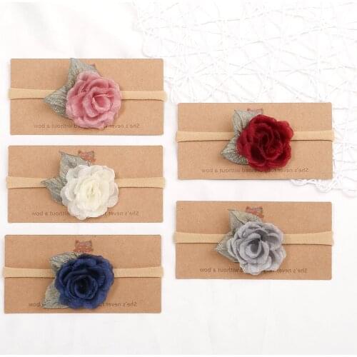 MAYA STEPAN 1 PCS Baby Girl Flower Infant Hair Accessory Clothes Newborn Headwrap Toddler Cover Cute Headwear Headband Hair Band