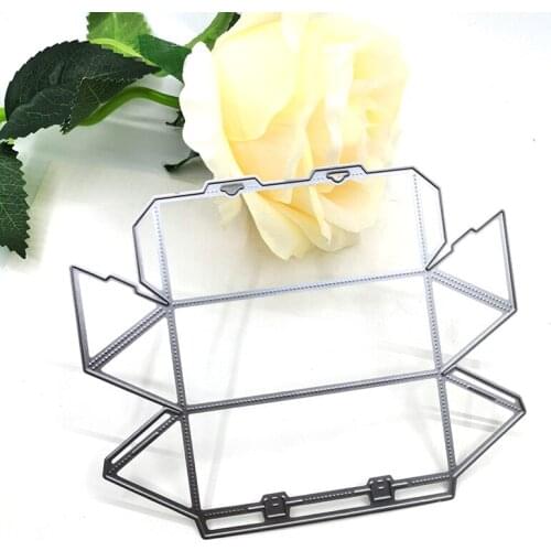 Julyarts Box Embossing Folder Metal Cutting Dies For DIY Scrapbooking/Photo Album Decorative Embossing DIY Paper Cards