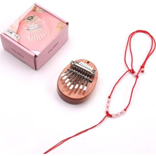 2021 Hot 8 Key Mini Kalimba Finger Exquisite Thumb Piano Musical Marimba Wooden Acrylic Musical Instrument Good Gift Pendant