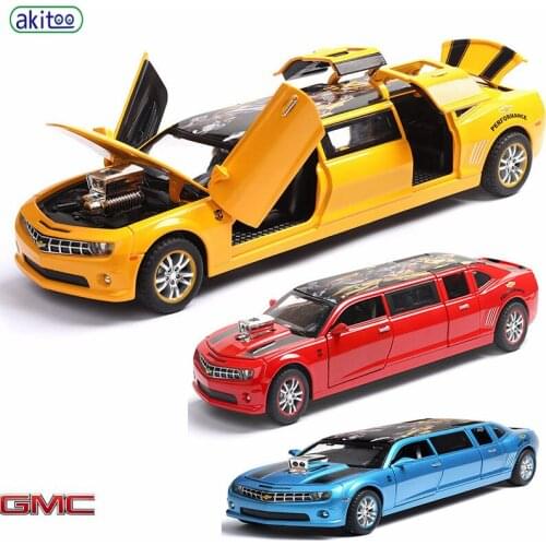Akitoo General alloy car model pull back car model sound and light car model maternal and child toys hot sale long car #2416