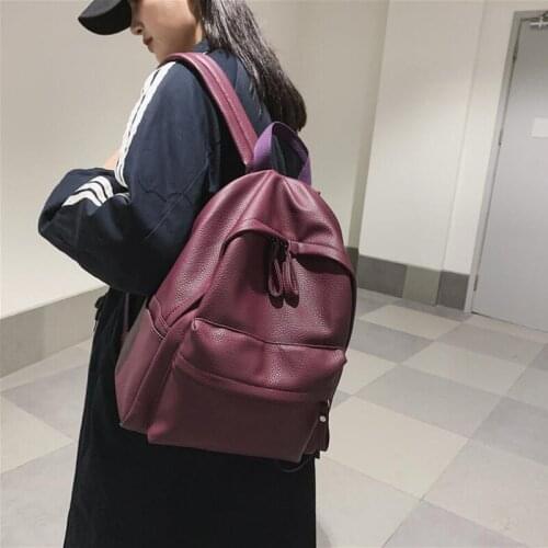 Fashion Backpack High Quality PU Leather Womens Backpack For Teenage Girls School Shoulder Bag Bagpack Mochila backpack