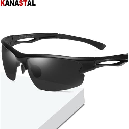 Sports Polarized Sunglasses TR90 Brand Fashion Men Running Sun Glasses Fishing Driving Shades Male Night Vision Eyewear UV400