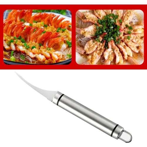 Stainless Steel Shrimp Line Knife Lobster Fish Cleaning Prawn Intestines Cutting