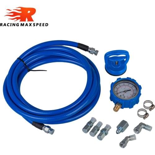 New Fuel Pressure Mechanical Gauge Test Tool Kit Fits Ford Powerstroke 6.0L 7.3L Blue Red Yellow Sucker Car Accessories