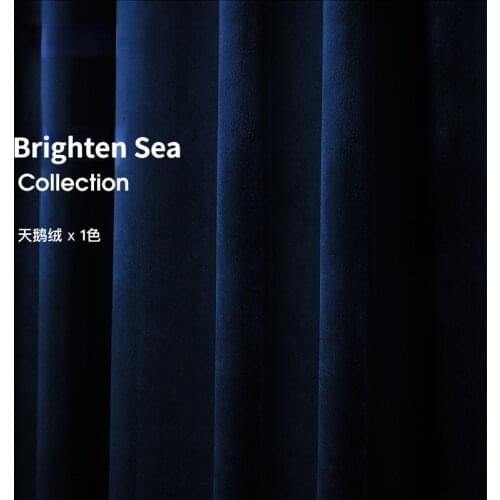 Solid Blackout Curtains for Living Room Luxury Dark Blue Window Curtain for Bedroom Thick Velvet Blinds Finished Panel Drapes