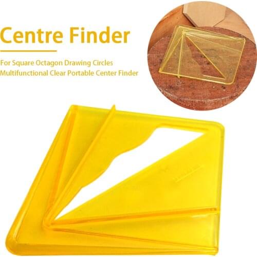 Practical Yellow Marking For Square Octagon Center Finder DIY Drawing Circles Hand Tool High Accuracy Woodworking Clear Portable