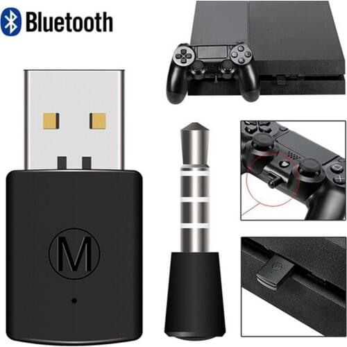 BT Receiver Wireless Headset Headphone Adapter with Mic BT 4.0 Dongle USB Adapter USB Dongle for PS4 Black BT Receiver