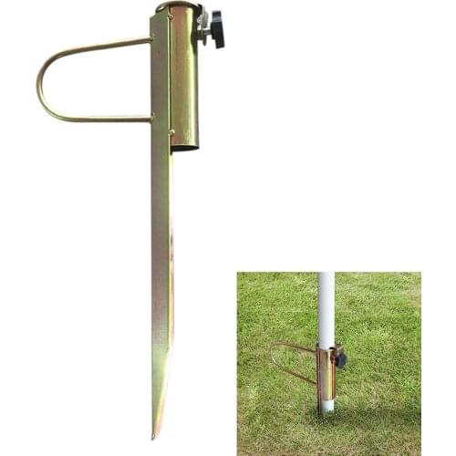 Outdoor Fishing Umbrella Pole Holder Patio Parasol Base Ground Spike Holder Adjustable to Fit 25-32mm Umbrella Posts
