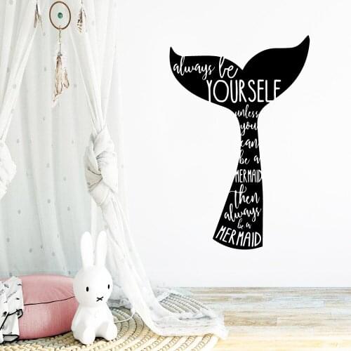 Cartoon always be yourself Vinyl Kitchen Wall Stickers Wallpaper For Kids Rooms Diy Home Decoration Pvc Wall Decals