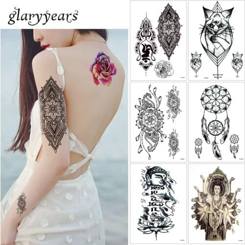 Glaryyears 5 Pieces/set Watercolor Drawing Butterfly Tattoo Sticker SY-B Temporary Waterproof Body Art Tattoo Paper Makeup Decal