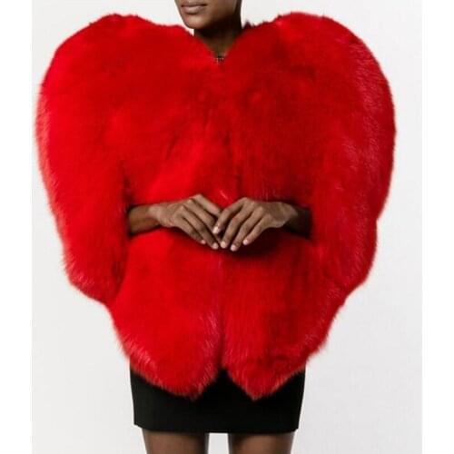 ZXRYXGS Red Fur Coats